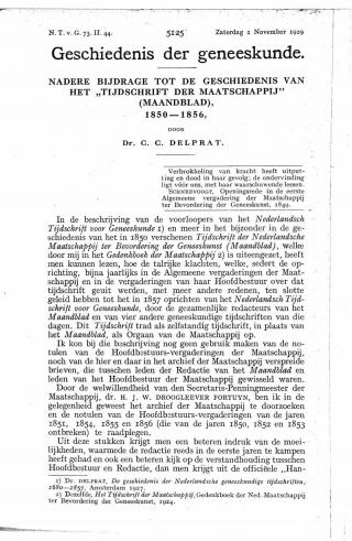 Eerste pagina van het artikel zoals het is gepubliceerd in het tijdschrift