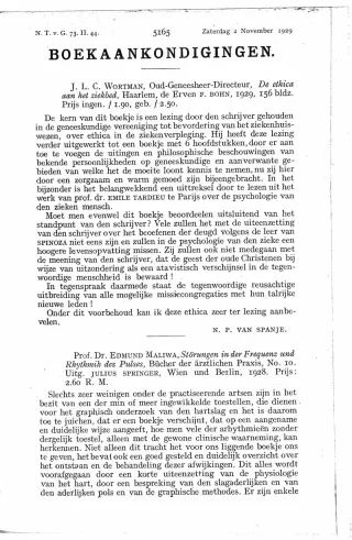 Eerste pagina van het artikel zoals het is gepubliceerd in het tijdschrift