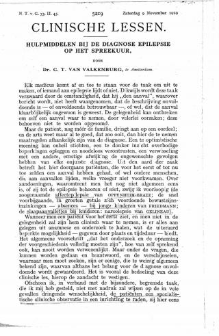 Eerste pagina van het artikel zoals het is gepubliceerd in het tijdschrift