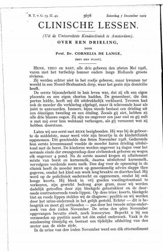 Eerste pagina van het artikel zoals het is gepubliceerd in het tijdschrift
