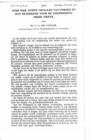 Eerste pagina van het artikel zoals het is gepubliceerd in het tijdschrift