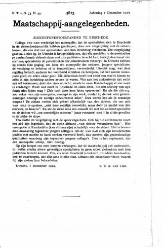 Eerste pagina van het artikel zoals het is gepubliceerd in het tijdschrift