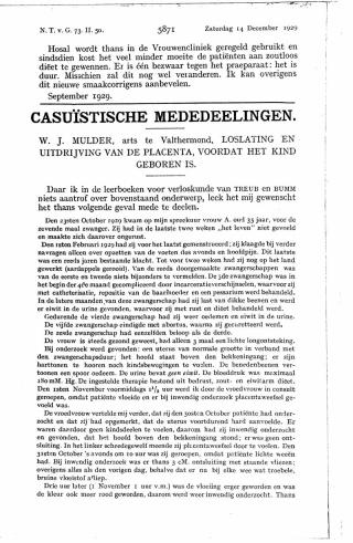 Eerste pagina van het artikel zoals het is gepubliceerd in het tijdschrift