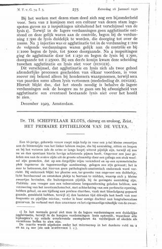 Eerste pagina van het artikel zoals het is gepubliceerd in het tijdschrift