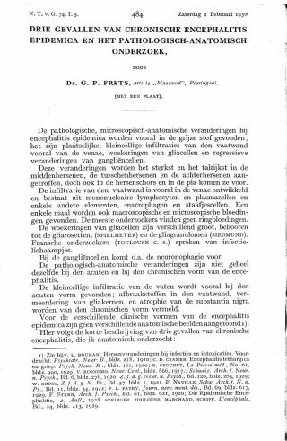 Eerste pagina van het artikel zoals het is gepubliceerd in het tijdschrift