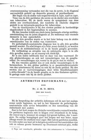 Eerste pagina van het artikel zoals het is gepubliceerd in het tijdschrift