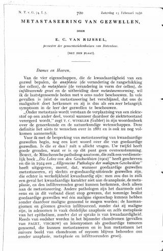 Eerste pagina van het artikel zoals het is gepubliceerd in het tijdschrift