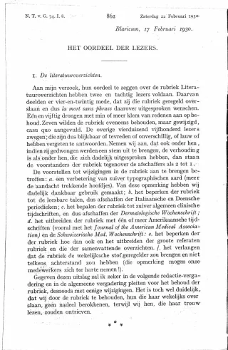 Eerste pagina van het artikel zoals het is gepubliceerd in het tijdschrift