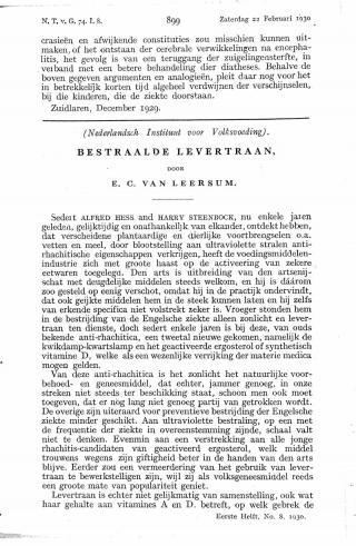 Eerste pagina van het artikel zoals het is gepubliceerd in het tijdschrift