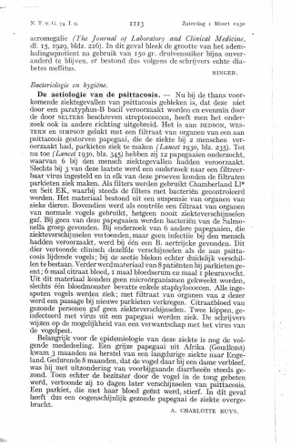 Eerste pagina van het artikel zoals het is gepubliceerd in het tijdschrift
