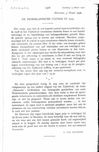 Eerste pagina van het artikel zoals het is gepubliceerd in het tijdschrift