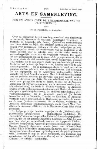 Eerste pagina van het artikel zoals het is gepubliceerd in het tijdschrift