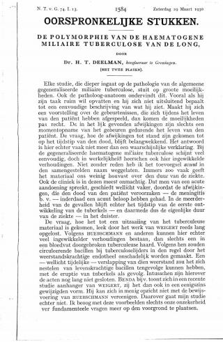 Eerste pagina van het artikel zoals het is gepubliceerd in het tijdschrift