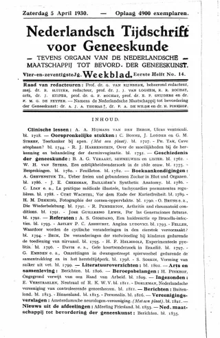 Eerste pagina van het artikel zoals het is gepubliceerd in het tijdschrift