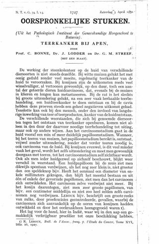 Eerste pagina van het artikel zoals het is gepubliceerd in het tijdschrift