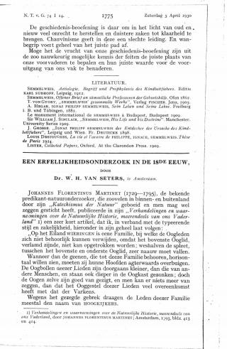 Eerste pagina van het artikel zoals het is gepubliceerd in het tijdschrift