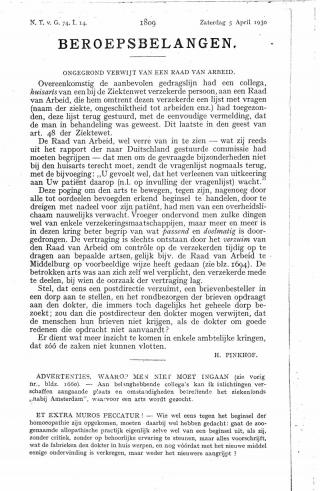 Eerste pagina van het artikel zoals het is gepubliceerd in het tijdschrift