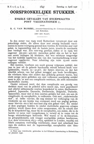 Eerste pagina van het artikel zoals het is gepubliceerd in het tijdschrift