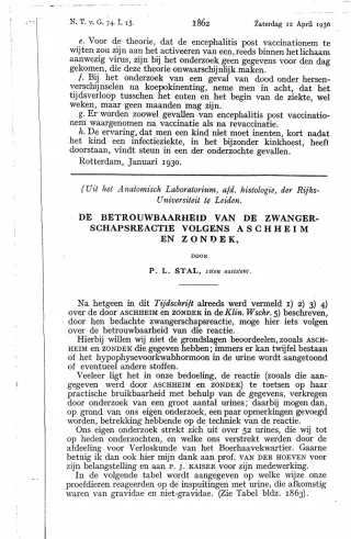 Eerste pagina van het artikel zoals het is gepubliceerd in het tijdschrift