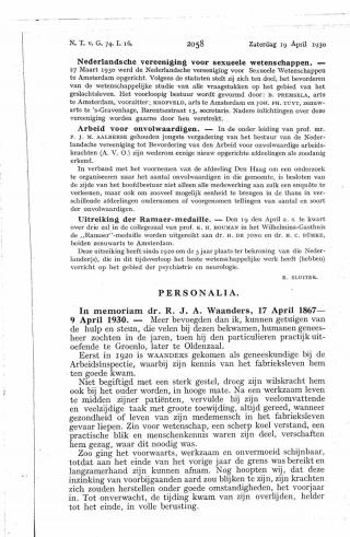 Eerste pagina van het artikel zoals het is gepubliceerd in het tijdschrift