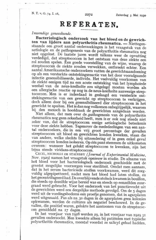 Eerste pagina van het artikel zoals het is gepubliceerd in het tijdschrift