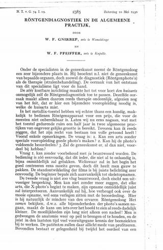 Eerste pagina van het artikel zoals het is gepubliceerd in het tijdschrift