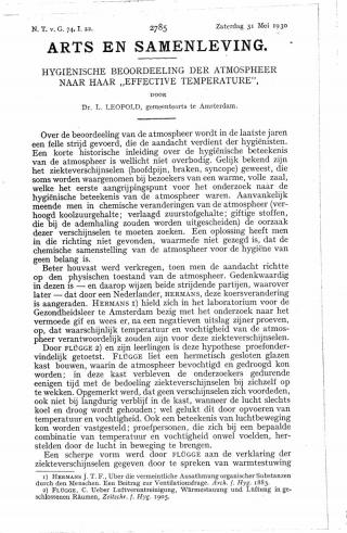 Eerste pagina van het artikel zoals het is gepubliceerd in het tijdschrift