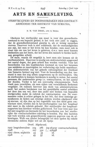 Eerste pagina van het artikel zoals het is gepubliceerd in het tijdschrift