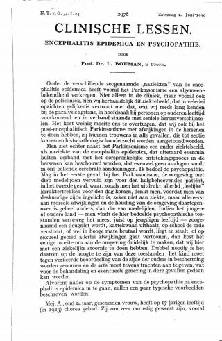 Eerste pagina van het artikel zoals het is gepubliceerd in het tijdschrift