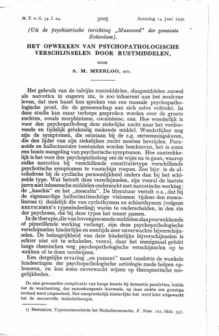 Eerste pagina van het artikel zoals het is gepubliceerd in het tijdschrift