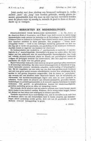 Eerste pagina van het artikel zoals het is gepubliceerd in het tijdschrift