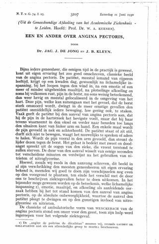 Eerste pagina van het artikel zoals het is gepubliceerd in het tijdschrift