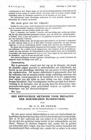 Eerste pagina van het artikel zoals het is gepubliceerd in het tijdschrift