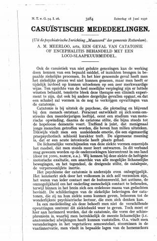 Eerste pagina van het artikel zoals het is gepubliceerd in het tijdschrift