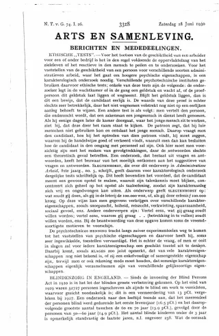Eerste pagina van het artikel zoals het is gepubliceerd in het tijdschrift