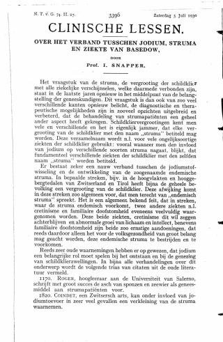 Eerste pagina van het artikel zoals het is gepubliceerd in het tijdschrift