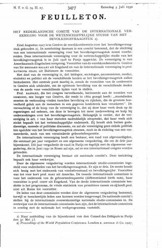 Eerste pagina van het artikel zoals het is gepubliceerd in het tijdschrift