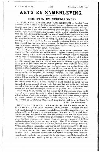 Eerste pagina van het artikel zoals het is gepubliceerd in het tijdschrift