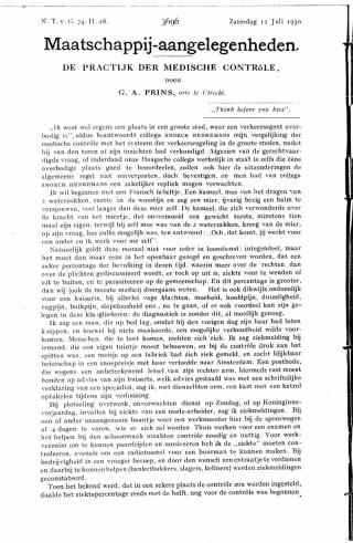 Eerste pagina van het artikel zoals het is gepubliceerd in het tijdschrift