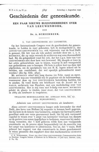 Eerste pagina van het artikel zoals het is gepubliceerd in het tijdschrift