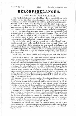 Eerste pagina van het artikel zoals het is gepubliceerd in het tijdschrift