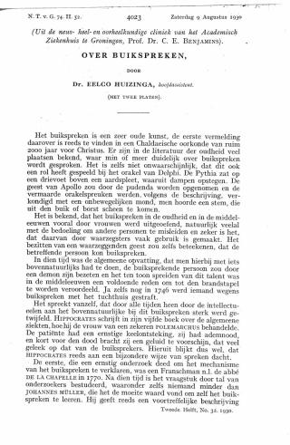 Eerste pagina van het artikel zoals het is gepubliceerd in het tijdschrift