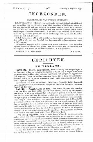 Eerste pagina van het artikel zoals het is gepubliceerd in het tijdschrift