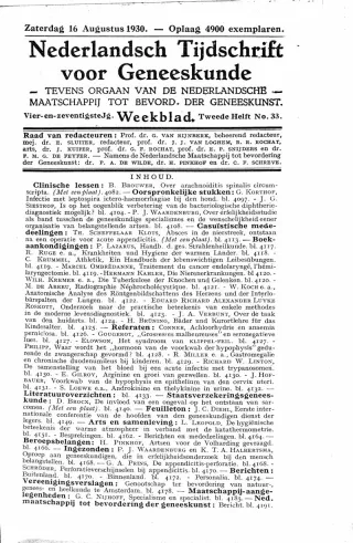 Eerste pagina van het artikel zoals het is gepubliceerd in het tijdschrift