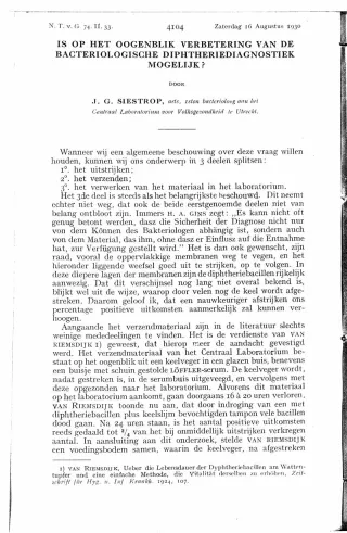 Eerste pagina van het artikel zoals het is gepubliceerd in het tijdschrift