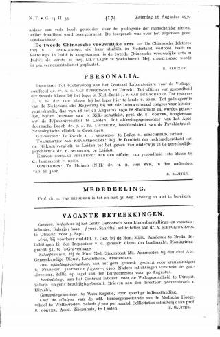 Eerste pagina van het artikel zoals het is gepubliceerd in het tijdschrift