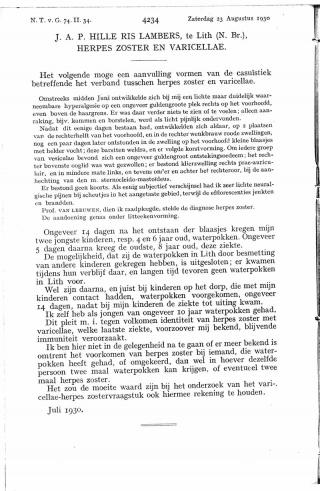 Eerste pagina van het artikel zoals het is gepubliceerd in het tijdschrift