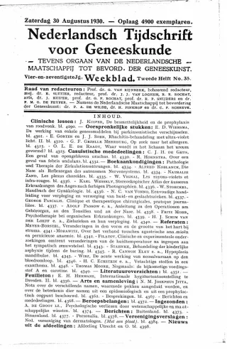 Eerste pagina van het artikel zoals het is gepubliceerd in het tijdschrift