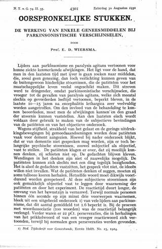 Eerste pagina van het artikel zoals het is gepubliceerd in het tijdschrift