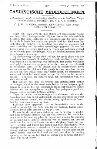 Eerste pagina van het artikel zoals het is gepubliceerd in het tijdschrift